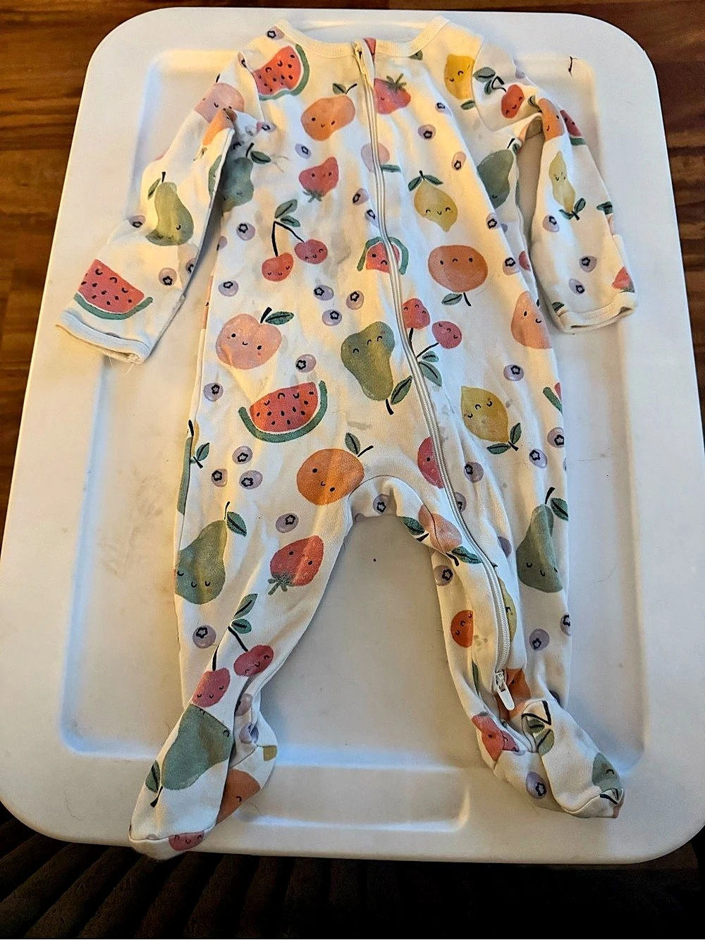 Footie Pajama Fruit Print